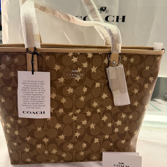 Coach City Tote Bag signature canvas with stars - Picture 3 of 3